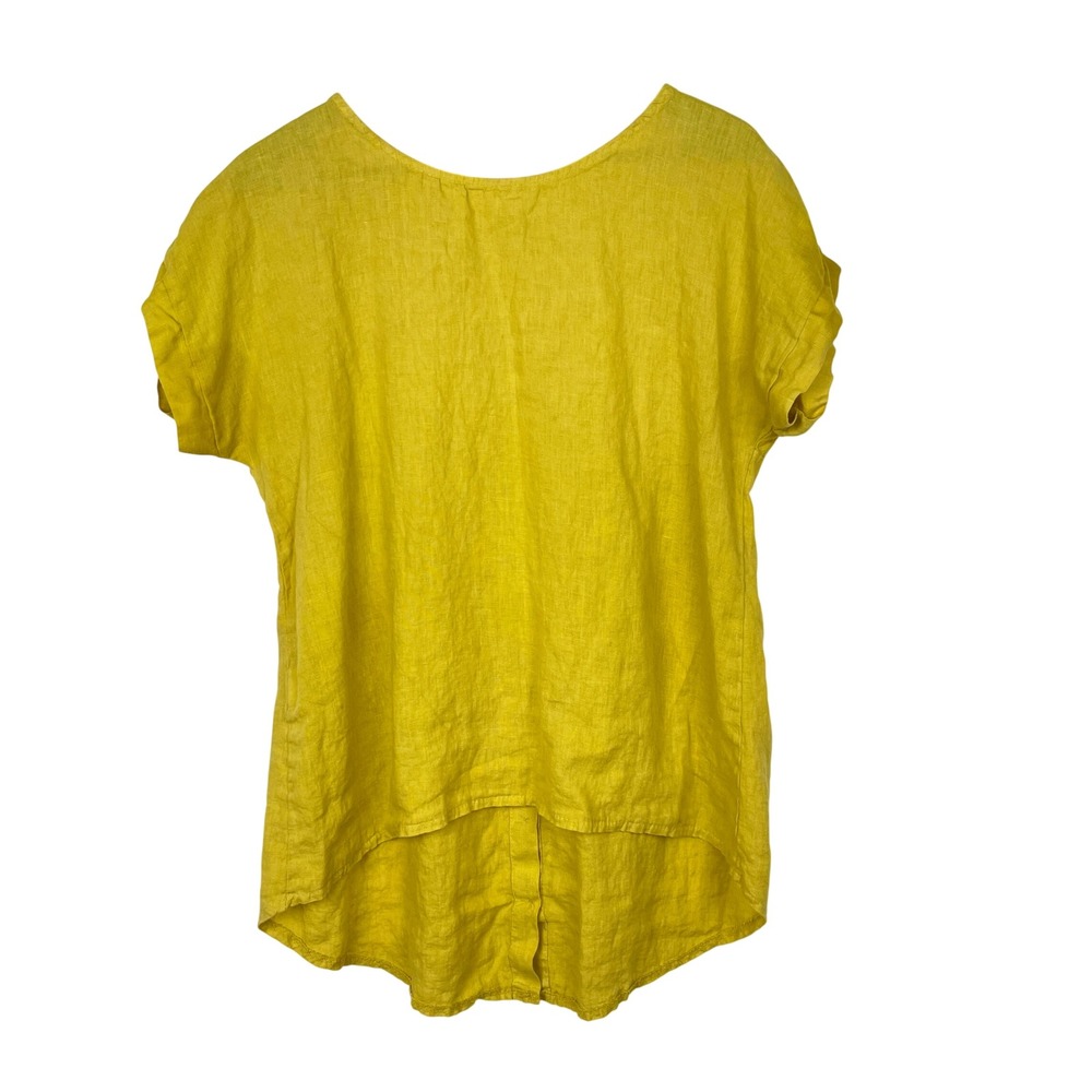 Terzo Millennio Tunic Top Sz‎ S %100 Linen Italy Lagenlook Cottage Minimalist